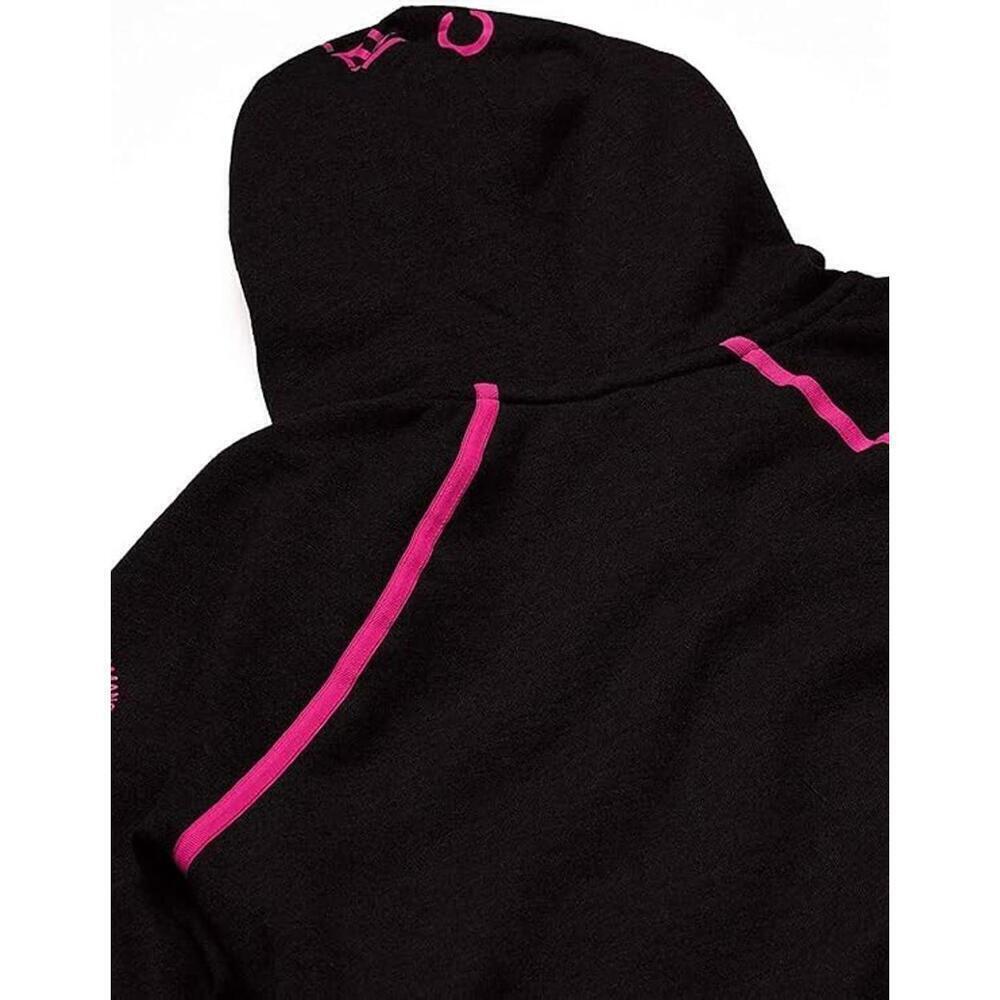 Calvin Klein Women's Logo Long Sleeve Raglan Crop Pullover Hoodie, XL, Black - Picture 2 of 6